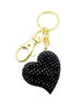 heart shape keychain , stone keychain , keychain with faker stone  , Trolley coin keychain
