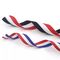 IMKGIFT  factory supplier in custom ribbon , neckstrap , lanyard ,blue/whie/red ribbon , medal ribbon in red white black