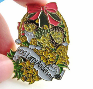 carval  .Sport pin , emablem badges Custom Badges  size be in 90mm  plating antique bronze , hang with V shape ribbon