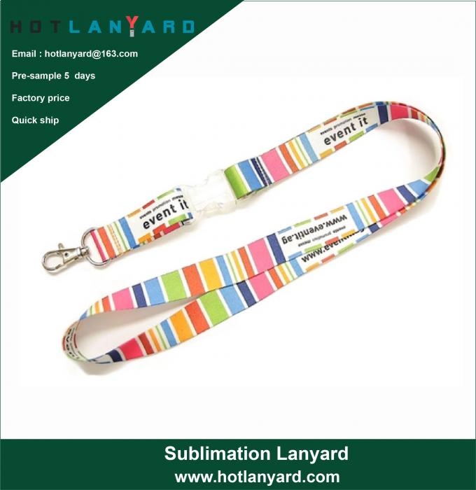 Custom Logo Sublimation Heated Transfer Neck Nylon Woven Polyester Printing Lanyard for Promotional Gift