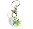 keychain trolley coin , semi-cloisson keyring , soft enamel keychain
