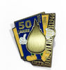 carval  .Sport pin , emablem badges Custom Badges  size be in 90mm  plating antique bronze , hang with V shape ribbon
