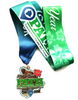 Engraved Custom Logo Anniversary Medals with Glitter  badges , glitter lapel pin , glitter medal
