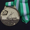Metals with ribbon , Custom Design Skull Shape with Flowers Plated Gold medal ,popular medals