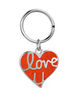 heart shape keychain , stone keychain , keychain with faker stone  , Trolley coin keychain