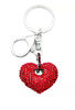 heart shape keychain , stone keychain , keychain with faker stone  , Trolley coin keychain