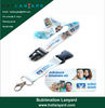 Custom Logo Sublimation Heated Transfer Neck Nylon Woven Polyester Printing Lanyard for Promotional Gift