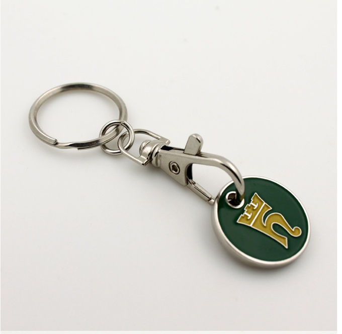 3D Metal Keychain  Gift Key Chain Ring Accessories trolley coin market