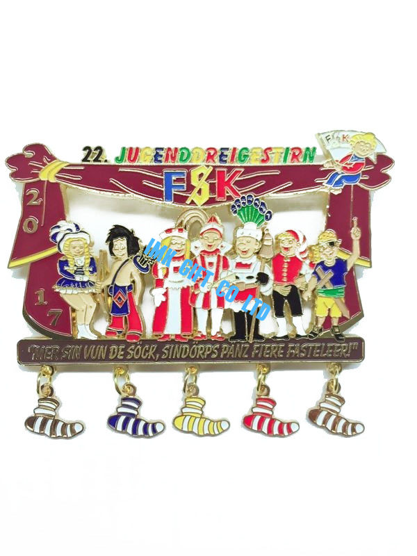 germany popular orden supplier  , Fakers  pin badges ,Soft enamel badges  makers  kerppen carnival medal badges