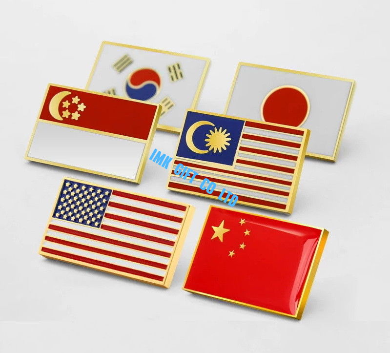 IMKGIFT Die Struck Soft enaeml lapel pin , army lapel pin , flag lapel pins ,flag coins
