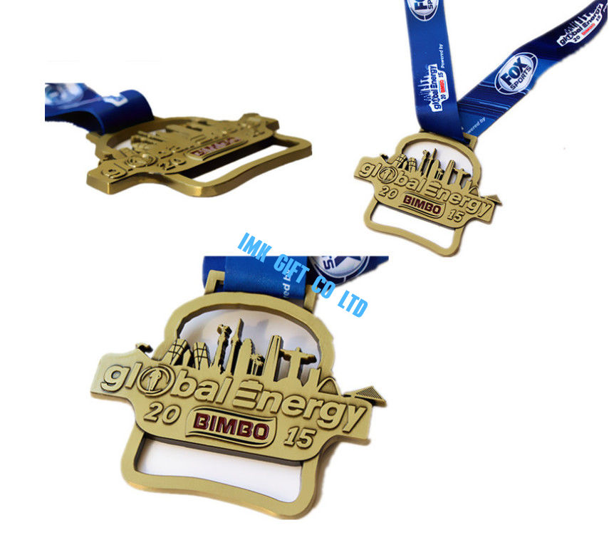 Custom High Quality Lanyard Metal Medal for Sport ,High Quality  Enamel Metal Running Medal with Transfer Printed