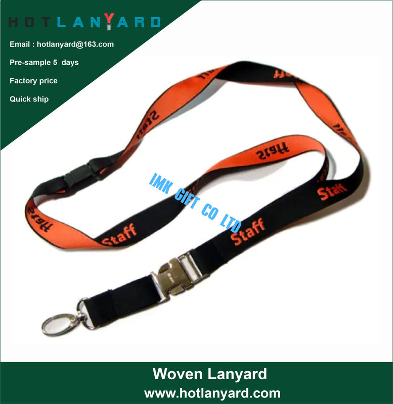 Custom Logo Sublimation Heated Transfer Neck Nylon Woven Polyester Printing Lanyard for Promotional Gift