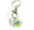 keychain trolley coin , semi-cloisson keyring , soft enamel keychain