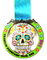 Metals with ribbon , Custom Design Skull Shape with Flowers Plated Gold medal ,popular medals