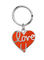 heart shape keychain , stone keychain , keychain with faker stone  , Trolley coin keychain