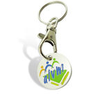 keychain trolley coin , semi-cloisson keyring , soft enamel keychain