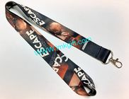romotional Custom Logo Neck Nylon Sublimation ,Heated Transfer Printing Polyester Lanyard with ID Card Holder