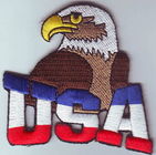 American-flag-Eagle-Head-Bird-Patch-Iron-Embroidered-Applique-Sew-Badge-DIY  American-flag-Eagle-Head-Bird-Patch-Iron