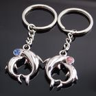 2pc metal keyring ,unique keyfob ,couples romatic keyring lover keychain    Fashion Love Heart Keyring Couple Keychain