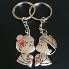 2pc metal keyring ,unique keyfob ,couples romatic keyring lover keychain    Fashion Love Heart Keyring Couple Keychain